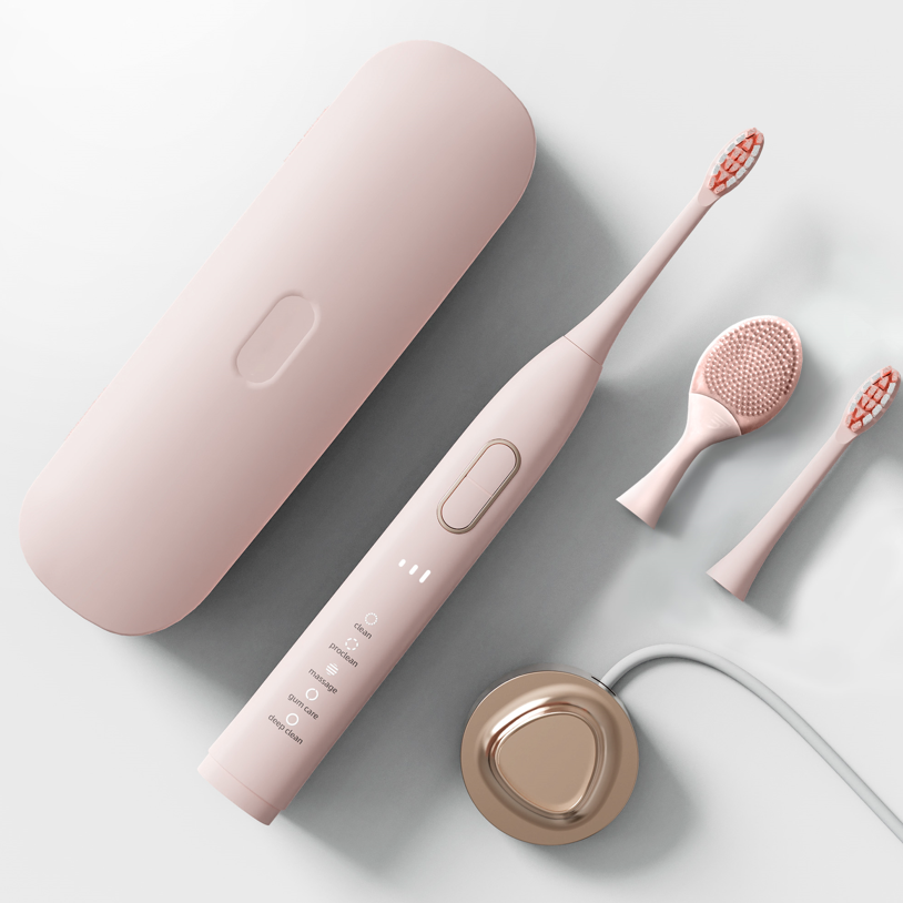 Waterproof IPX8 48000 Strokes/min Sonic Electric Toothbrush PRESSURE SENSOR