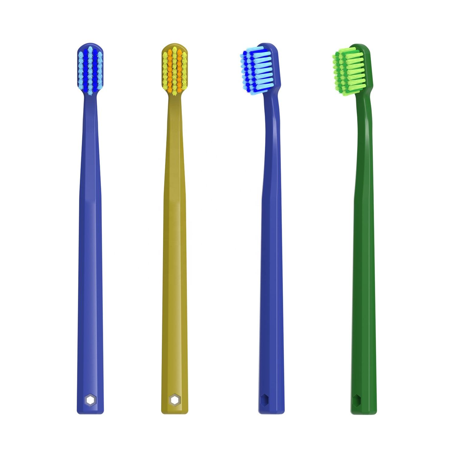 3 Pack Hot Selling Factory Wholesale Nordic Style Wide Head Toothbrush with Soft Bristles PP Handle for Home Use