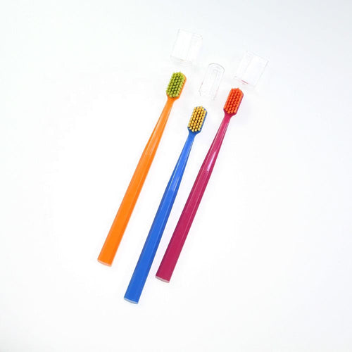 3 Pack Hot Selling Factory Wholesale Nordic Style Wide Head Toothbrush with Soft Bristles PP Handle for Home Use