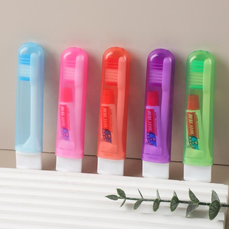 Luxury and Disposable Travel Toothbrush With Toothpaste Inside