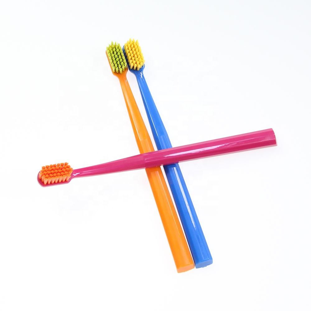 3 Pack Hot Selling Factory Wholesale Nordic Style Wide Head Toothbrush with Soft Bristles PP Handle for Home Use