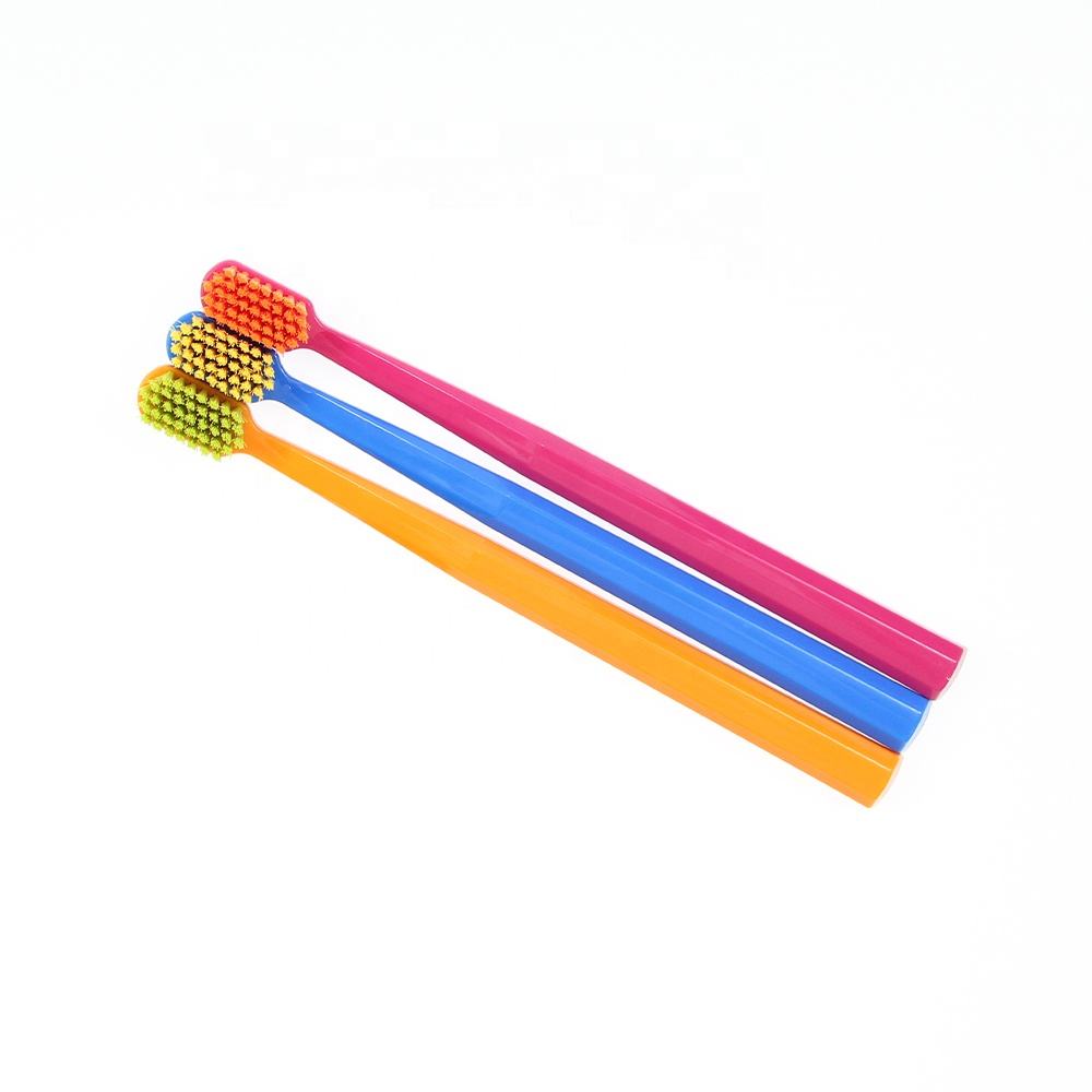 3 Pack Hot Selling Factory Wholesale Nordic Style Wide Head Toothbrush with Soft Bristles PP Handle for Home Use